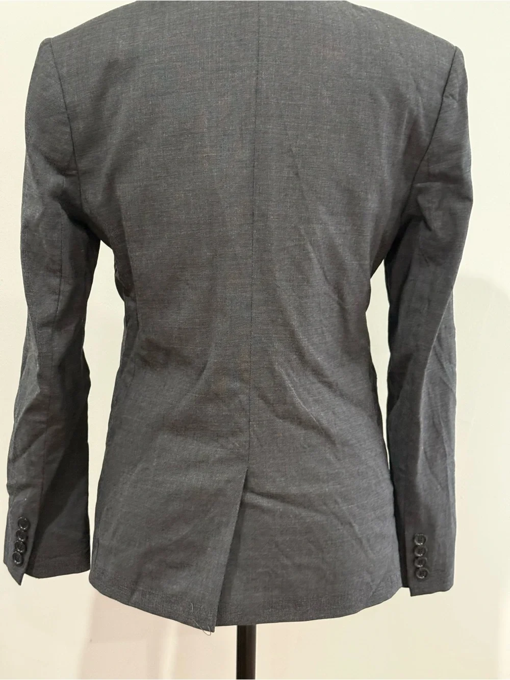 Crew cuts 14 Loudlow Tollegno 1900 Wool Charcoal Grey Two-Button Blazer 535